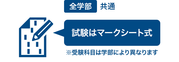 全学部 試験はマークシート式