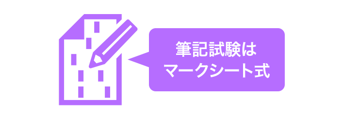 筆記試験はマークシート式